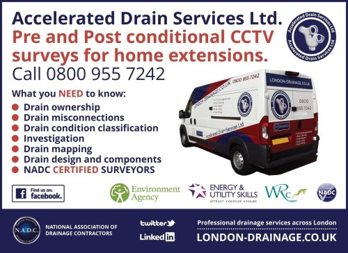 Build Over Drainage Surveys - Barnet - N10, N11, N12, N14, N20, N2, N3, NW11, NW2, NW3, NW4, NW7, NW9