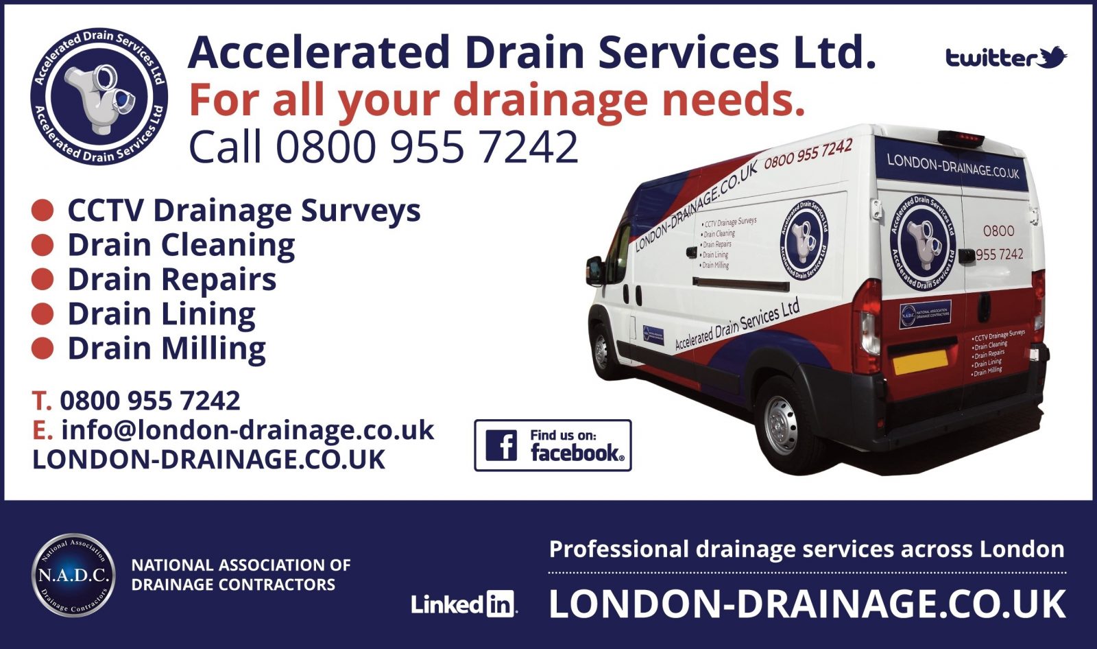 City of  London - Drainage Services - E1, EC1, EC2, EC3, EC4, SE1, WC1, WC2